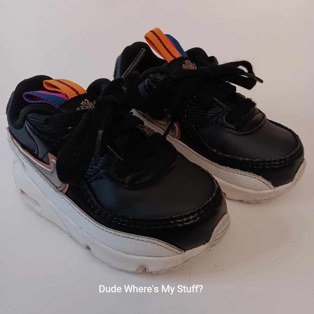 NIKE AIR MAX 90 LTR SE (TODDLER) SHOES *5C* - NOIR-BLACK SUMMIT WHITE DJ0416-001